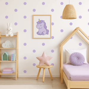 NÁLEPKY NA STENU BODKY LILAC – Obrázok 4